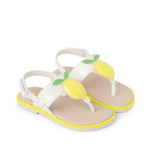 Gymboree White and Yellow Lemon Sandals